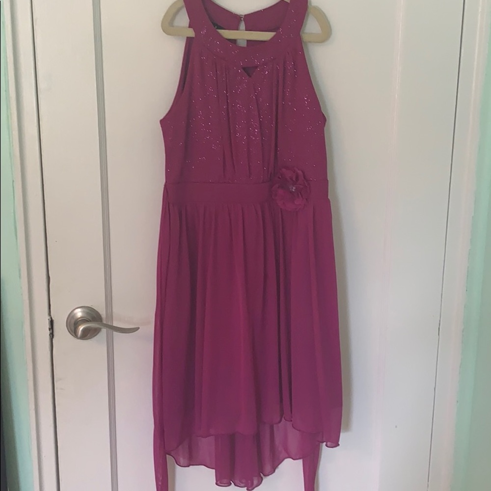 Purple/Pink Sparkling dress with flower